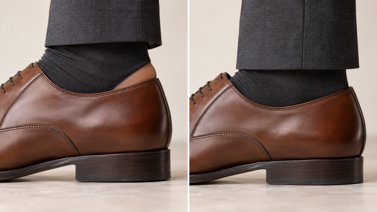 Extra insole thickness can raise heel position