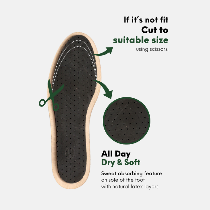 Handarte Ultra-Thin Leather Odor-Control Insoles