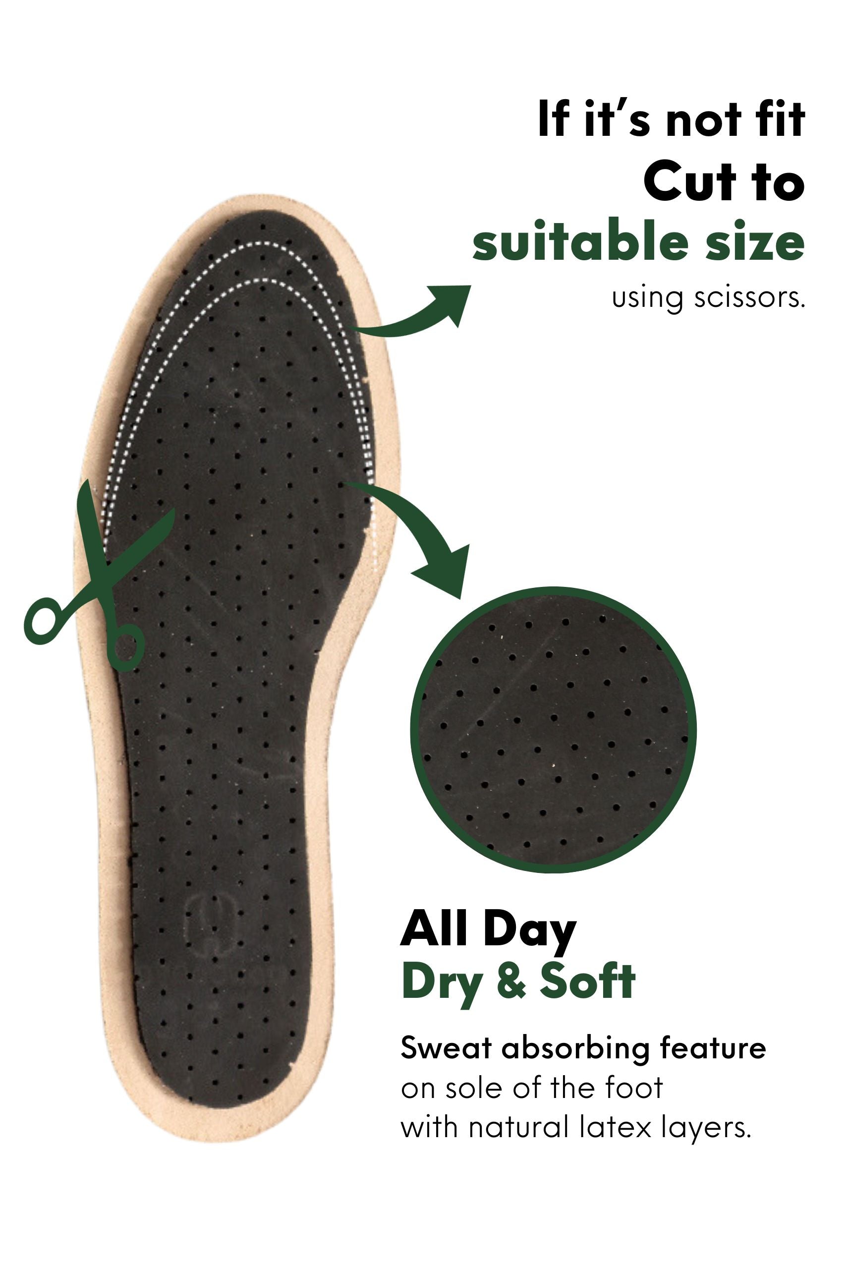 Comfort Thin Odor-Eater Leather Insole | Handarte®