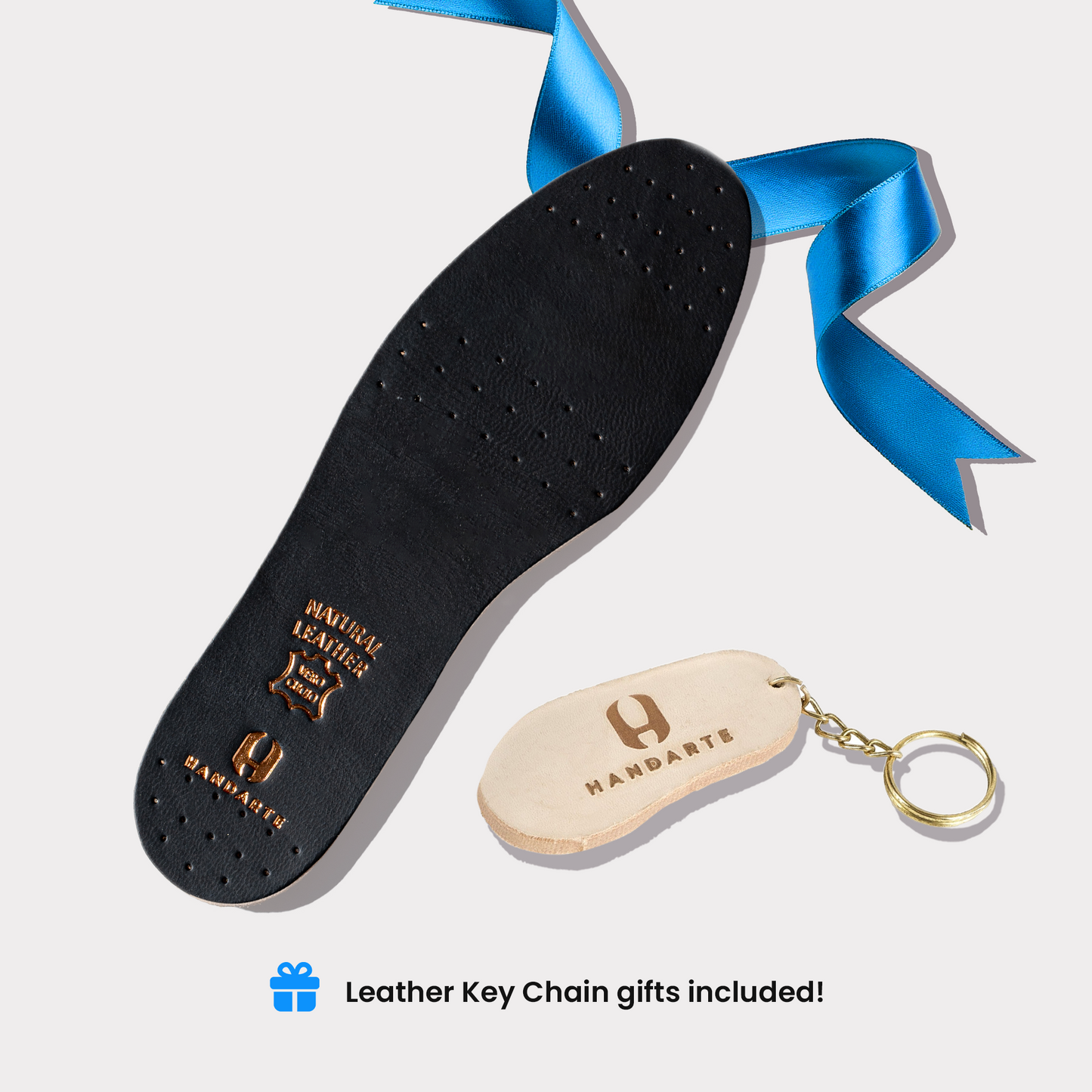 Handarte Ultra-Thin Black Leather Odor-Control Insoles