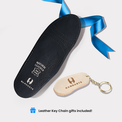 Handarte All-Day Soft Black Leather Insoles