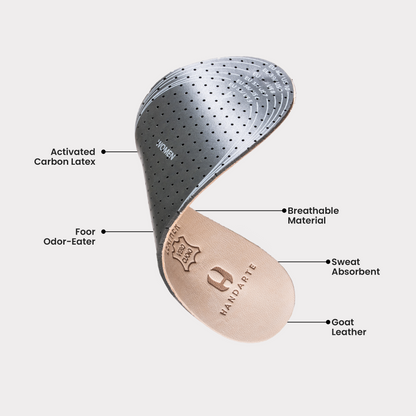 Handarte Ultra-Thin Cuttable Leather Odor-Control Insoles