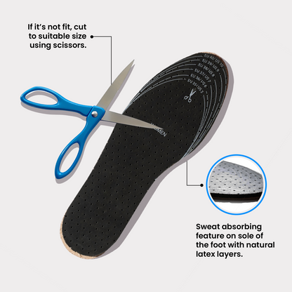Handarte Ultra-Thin Cuttable Leather Odor-Control Insoles