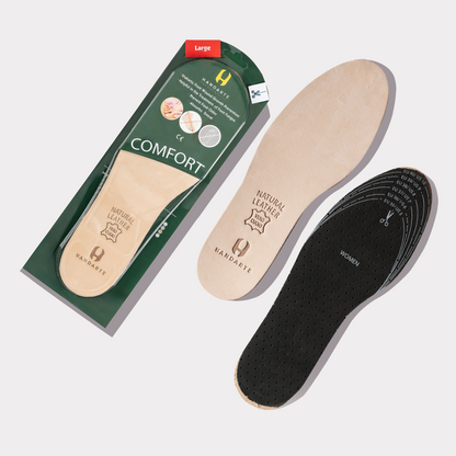 Handarte Ultra-Thin Cuttable Leather Odor-Control Insoles