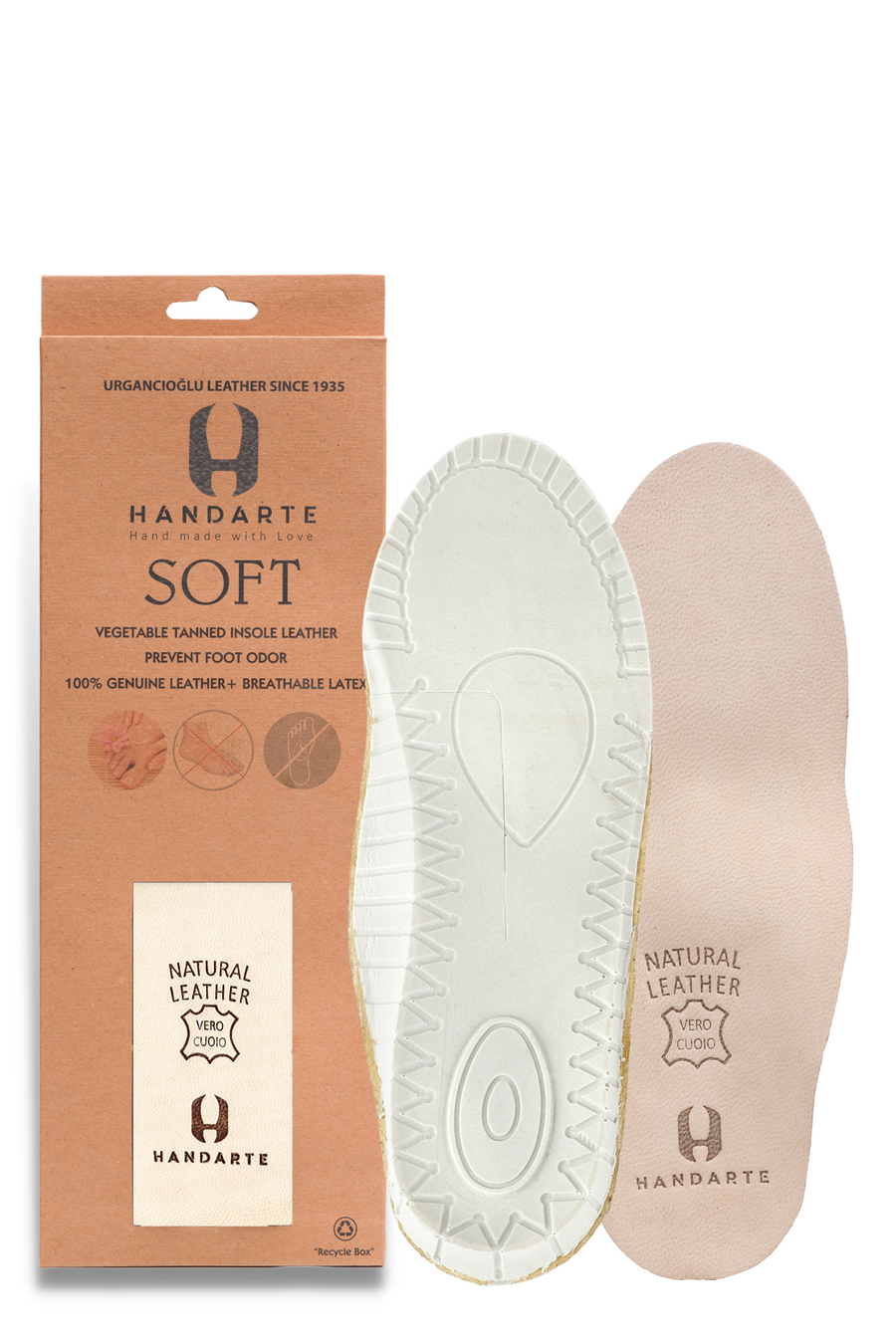 Soft Orthopedic Odor-Eater Leather Insole with Cushion | Handarte ...
