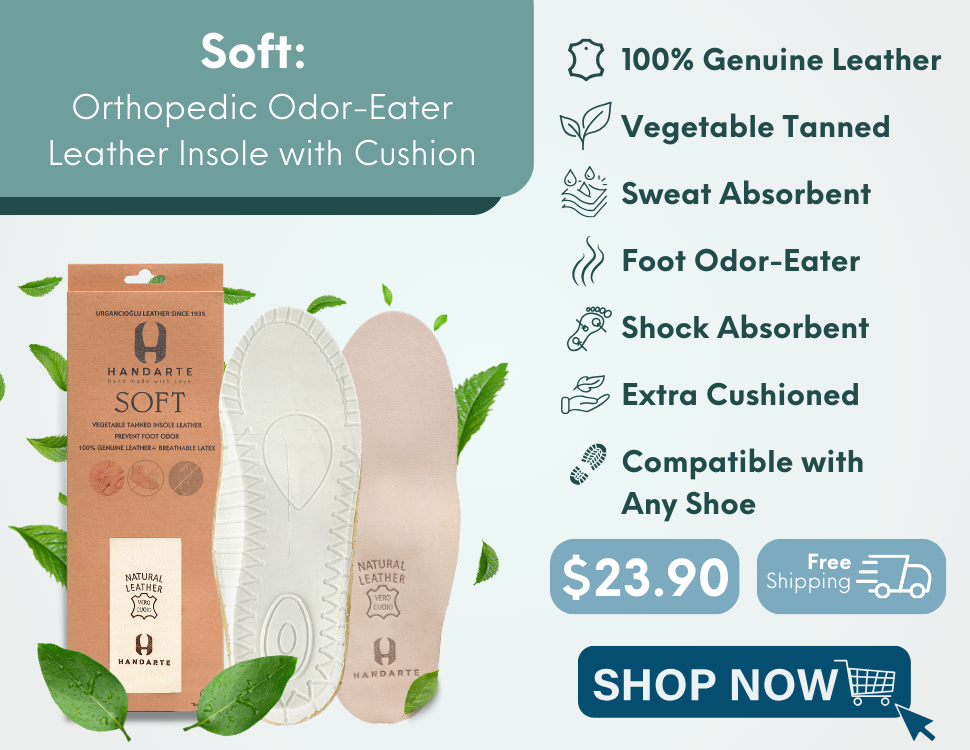 Handarte Foot-Odor Leather Insoles for Footwear and Shoes – Handarte ...