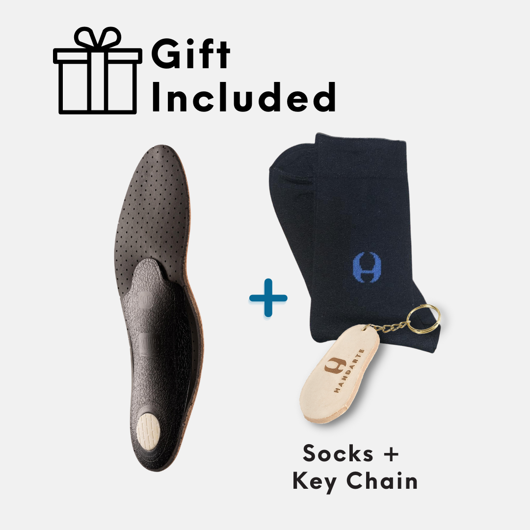 Handarte Orthotic Leather Insoles – Heel Pain & Plantar Fasciitis Relief