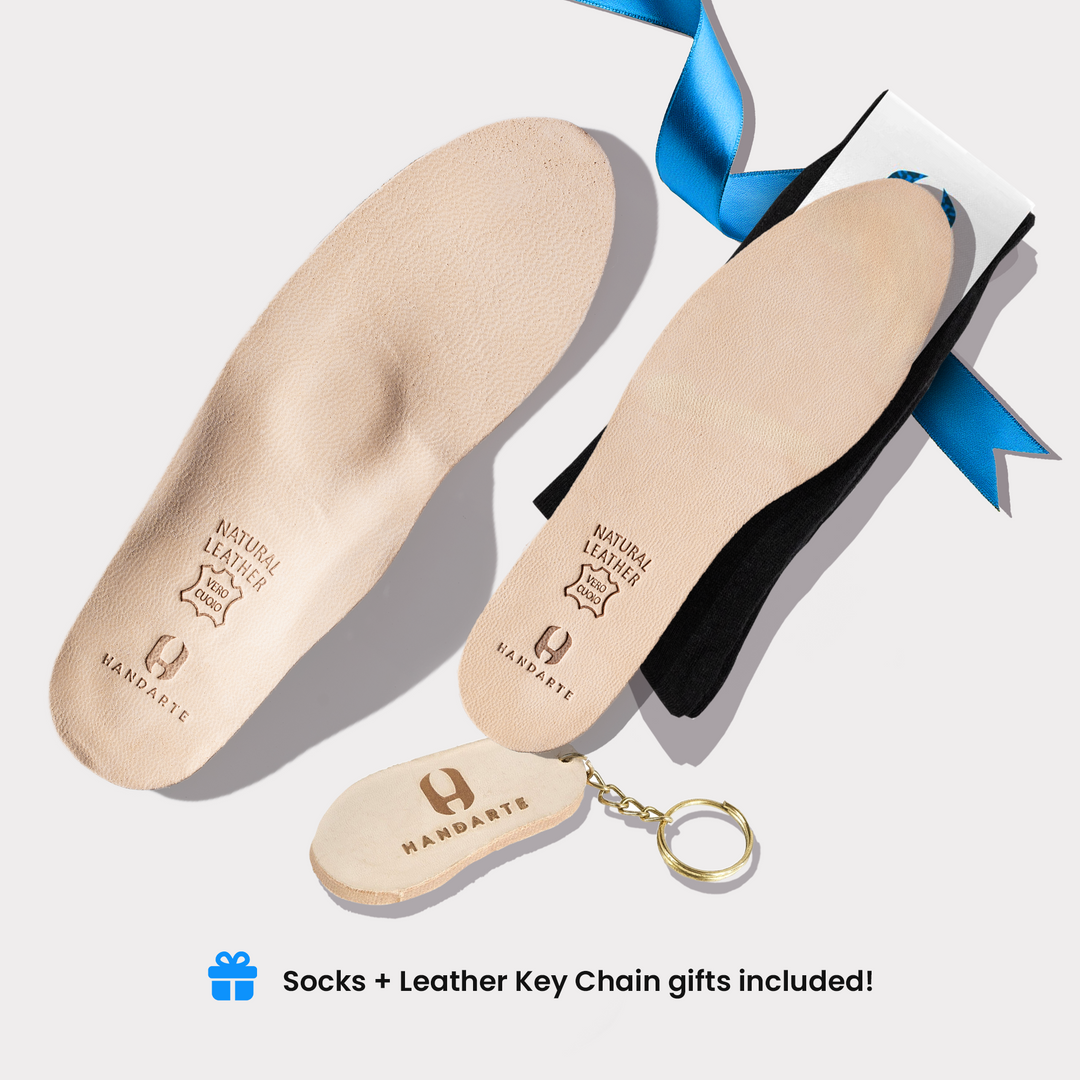 Handarte Orthotic Leather Insoles – Heel Pain & Plantar Fasciitis Relief