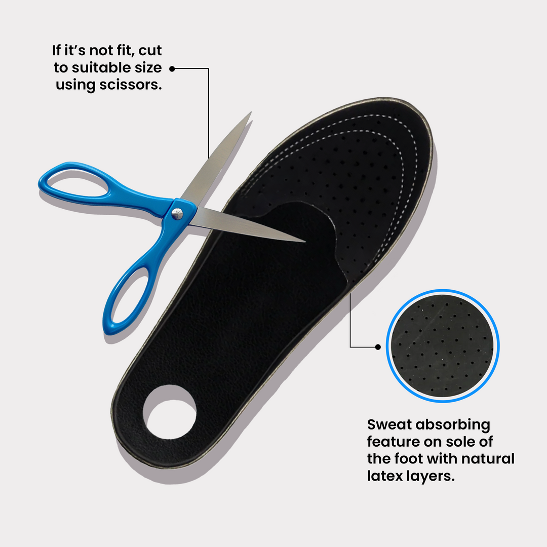 Handarte Orthotic Leather Insoles – Heel Pain & Plantar Fasciitis Relief